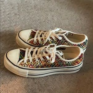 Like New Rainbow Platform Converse